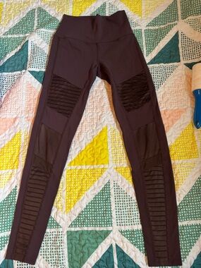 ALO Yoga Coffee Brown High-Rise Moto Leggings